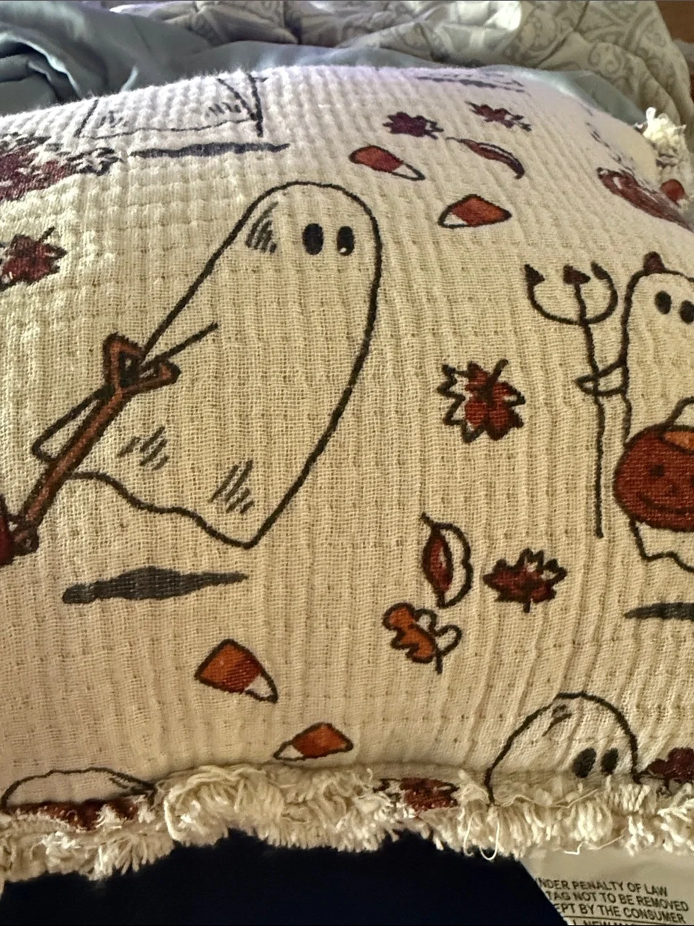 Isaac Mizrahi ghost Halloween Pumpkin & Ghost Decorative Pillow